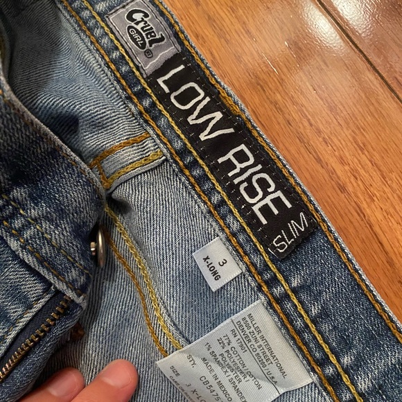 3 Pair Cruel Girl Jeans Size 3 Extra Long - Picture 3 of 5